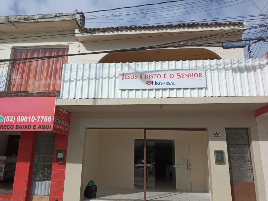 Igreja Universal CAMPO ALEGRE - Avenida Monsenhor Hildebrando Veríssimo Guimarães, 33 - Centro, Campo Alegre - Alagoas  - 54253000 - Brasil, 33 - Centro Campo Alegre - Alagoas - Brasil