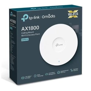TP-LINK EAP610 AX1800 Dual Band WiFi6 1xGbit RJ45 574Mbps/2.4GHz/1201Mbps/5GHz Access Point (Adaptörlü)