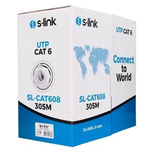 S-LINK SL-CAT608 305 Metre Cat6 Kablo Gri