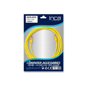 INCA ICAT6-03TS 3MT CAT6 UTP PATCH KABLO SARI