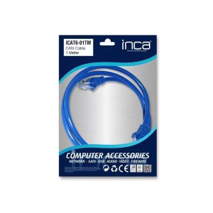 INCA ICAT6-01TM 1MT CAT6 UTP PATCH KABLO MAVİ