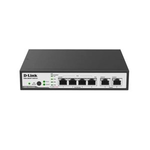 D-LINK DES-1100-06MP 4X10/100 + 2XBAKIR UPLINK L2 94W POE SWITCH