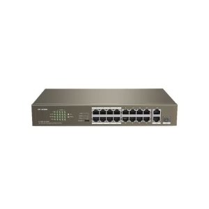 IP-COM F1118P-16-150W 16 PORT 10/100 + 2XRJ45/1X1GB SFP COMBO 150W POE RACKMOUNT SWITCH