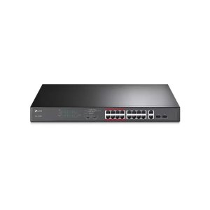 TP-LINK TL-SL1218MP 16 PORT POE+10/100 + 2 RJ45 GIGABIT UPLINK+2 COMBO GIGABIT SFP 192W POE SWITCH