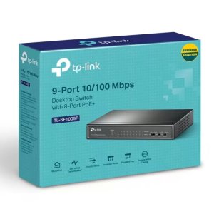 TP-LINK TL-SF1009P 8 PORT 10/100+1X10/100 UPLINK 65W POE SWITCH