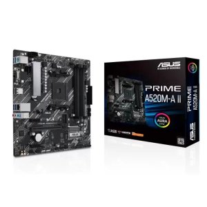 ASUS PRIME A520M-A II DDR4 4800MHZ 1XVGA 1XHDMI 1XDP 1XM.2 USB 3.2 MATX AM4 (RYZEN 5000/4000 G/3000 SERİSİ İLE UYUMLU)
