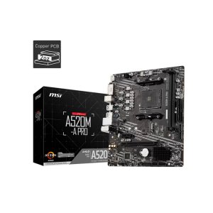 MSI A520M-A PRO DDR4 3200MHZ 1XHDMI 1XDVI 1XM.2 USB 3.2 MATX AM4 (AMD 5000 VE 3000 SERİSİ İŞLEMCİ UYUMLU)