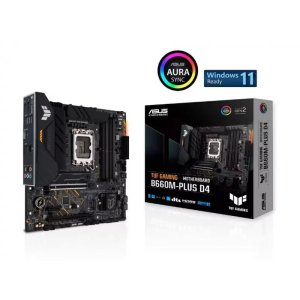 ASUS TUF GAMING B660M-PLUS D4 DDR4 1XHDMI 1XDP 2XM.2 USB 3.2 MATX 1700P (12. VE 13.NESİL İŞLEMCİ UYUMLU)