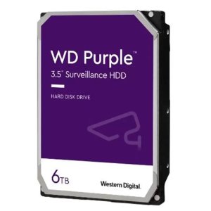 6 TB WD 3.5 PURPLE SATA3 5400RPM 64MB WD64PURZ 7/24 GUVENLIK (3 YIL RESMI DIST GARANTILI)