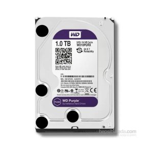 1 TB WD 3.5 PURPLE SATA3 5400RPM 64MB 7/24 GUVENLIK WD10PURZ (3 YIL RESMI DIST GARANTILI)