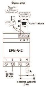 ENTES EPM-R4C CT25 220VAC T/I ELEKTRONİK AMPERMETRE