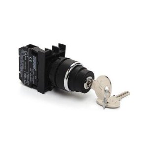 EMAS 22MM ANAHTARLI KALICI BUTON 1NA/1NK SİYAH 0-1 B102AA20