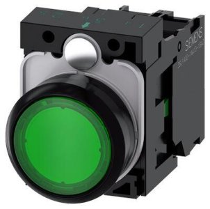 SIEMENS PLASTİK YEŞİL KOMPLE IŞIKLI YAY DÖNÜŞLÜ BUTONLAR 24AC/DC 1NO SİRİUS ACT