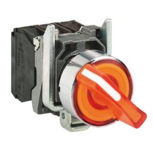 SCHNEIDER ELECTRIC KALICI IŞIKLI MANDAL BUTON TURUNCU 1-0-2 230V AC LEDLİ
