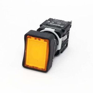 EMAS 16MM D SERİSİ 1NA+1NK DİKDÖRTGEN YAYLI BUTON SARI D102DDS