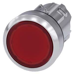 SIEMENS IŞIKLANDIRILABILIR YAY DÖNÜŞLÜ METAL BUTON KAFASI KIRMIZI