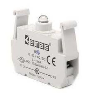 EMAS 12-30VAC-DC SİNYAL SARI LEDLİ BLOK B8