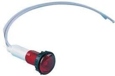 EMAS LEDLİ SİNYAL LAMBASI KIRMIZI 10MM 12VAC SİLİKON KABLOLU S100L1K