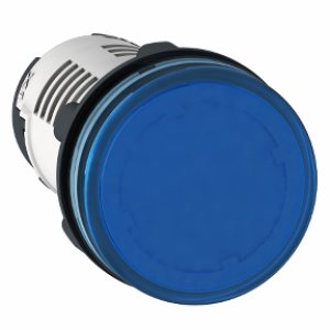 SCHNEIDER ELECTRIC YUVARLAK PİLOT IŞIĞI ÇAP 22 MAVİ ENTEGRE LED 24 V VİDA KELEPÇ TERMİNALİ