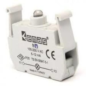 EMAS 100-230VAC BEYAZ LEDLİ SİNYAL BLOK BB