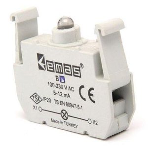 EMAS SİNYAL MAVİ LEDLİ BLOK 230VAC BM