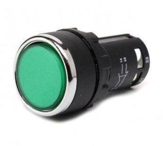 EMAS MB SERİSİ DÜZ YAYLI BUTON 2NA YEŞİL BUTON MB101DY