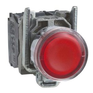 SCHNEIDER ELECTRIC KIRMIZI SIVA ALTI EKSİKSİZ IŞIKLI BASM BUTON ÇAP 22 YAYLI DÖNÜŞ 1NA+1NK 220...240V