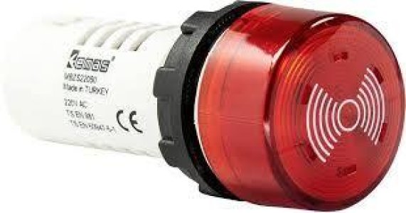 EMAS MB SERİSİ MONOBLOK BUZZER 220V/AC IŞIKLI SABİT 22MM MBZS220S