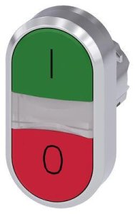 SIEMENS KIRMIZI-YEŞİL 0-1 YAZILI METAL İKİZ BUTON SIRIUS ACT