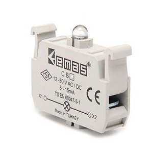 EMAS 12-30V AC/DC LEDLİ SİNYAL BLOK BEYAZ CB5