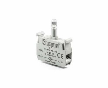 EMAS 12-30V AC/DC LEDLİ SİNYAL BLOK MAVİ CB7
