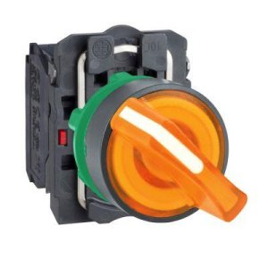 SCHNEIDER ELECTRIC TURUNCU EKSİKSİZ IŞIKLI MANDAL BUTON ÇAP 22 2 KONUMLU SABİT 1NA+1NK 24V