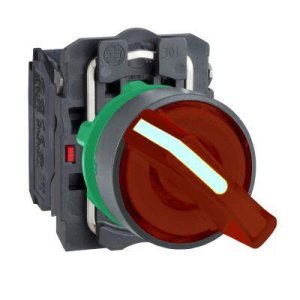 SCHNEIDER ELECTRIC KIRMIZI EKSİKSİZ IŞIKLI MANDAL BUTON ÇAP 22 2 KONUMLU SABİT 1NA+1NK 24V