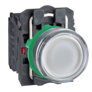 SCHNEIDER ELECTRIC BEYAZ SIVA ALTI EKSİKSİZ IŞIKLI BUTON ÇAP 22 YAYLI DÖNÜŞ 1NA+1NK 220...240V