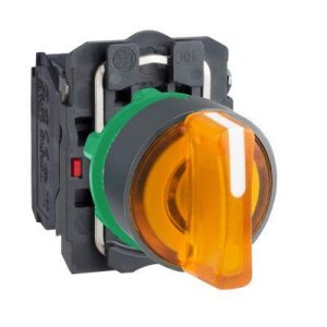 SCHNEIDER ELECTRIC TURUNCU EKSİKSİZ IŞIKLI MANDAL BUTON ÇAP 22 3 KONUMLU SABİT 1NA+1NK 24V