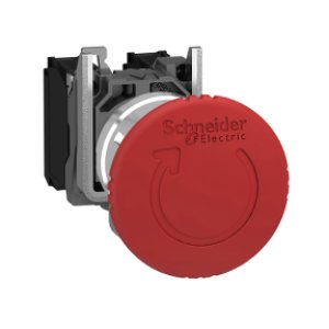 SCHNEIDER ELECTRIC 40 MM 1NA/1NK MANTAR KAFALI KALICI ÇEVİR-ÇEK ACİL DURDURMA BUTONU