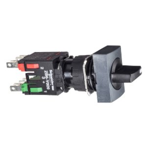 SCHNEIDER ELECTRIC SİYAH EKSİKSİZ DİKDÖRTGEN MANDAL BUTON ÇAP 16 3 KONUMLU SABİT 1NA+1NK