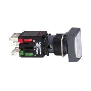 SCHNEIDER ELECTRIC BEYAZ DİKDÖRTGEN SIVA ALTI EKSİKSİZ BUTON ÇAP 16 MANDALLAMA 1NA+1NK 12...24V