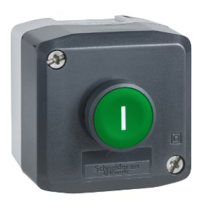 SCHNEIDER ELECTRIC KOYU GRİ İSTASYON 1 YEŞİL RENKLİ BASMA BUTONU ÇAP22 YAYLI DÖNÜŞ