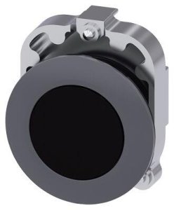 SIEMENS MAT METAL YASSI TİP YAY DÖNÜŞLÜ 30MM BUTON SİYAH SIRIUS ACT