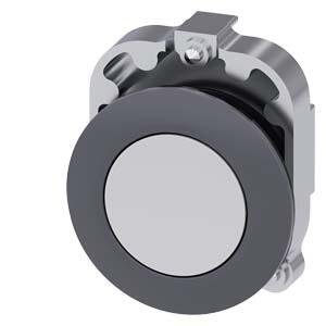 SIEMENS MAT METAL YASSI TİP YAY DÖNÜŞLÜ 30MM BUTON BEYAZ SIRIUS ACT
