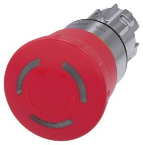 SIEMENS ÇEVİR-KUR IŞIKLI 40MM ACİL STOP MANTAR BUTON SİRİUS ACT METAL