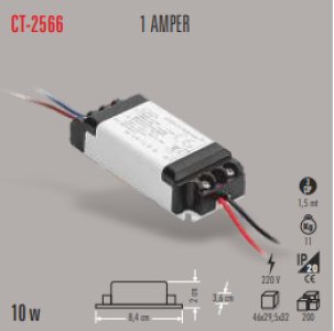 CATA LED TRAFO 1 AMPER (İÇ MEKAN) CT-2566