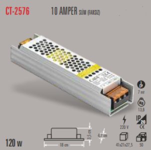 CATA SLİM LED TRAFO 10 AMPER (İÇ MEKAN) CT-2576