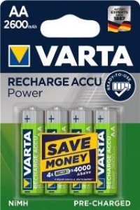 VARTA ŞARJ EDİLEBİLİR PİL 4 LÜ RECHARGE ACCU POWER AA 2600 MAH