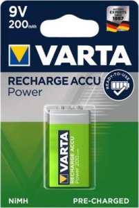 VARTA ŞARJ EDİLEBİLİR PİL RECHARGE ACCU POWER 9 V 200 MAH