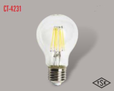 CATA UZUN FLAMENT 2700K SARI IŞIK E27 RUSTİK AMPÜL CT-4231