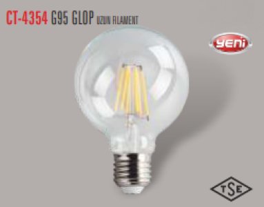 CATA UZUN FLAMENT 2700K SARI IŞIK E27 RUSTİK AMPÜL CT-4354