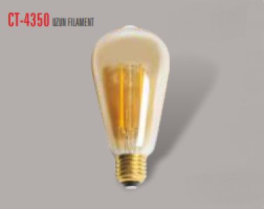 CATA UZUN FLAMENT 2700K SARI IŞIK E27 RUSTİK AMPÜL CT-4350