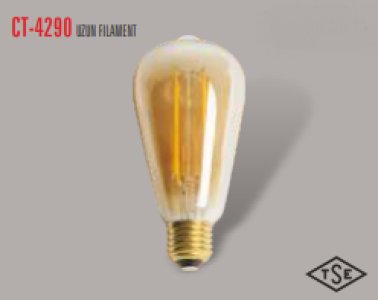 CATA UZUN FLAMENT 2700K SARI IŞIK E27 RUSTİK AMPÜL CT-4290